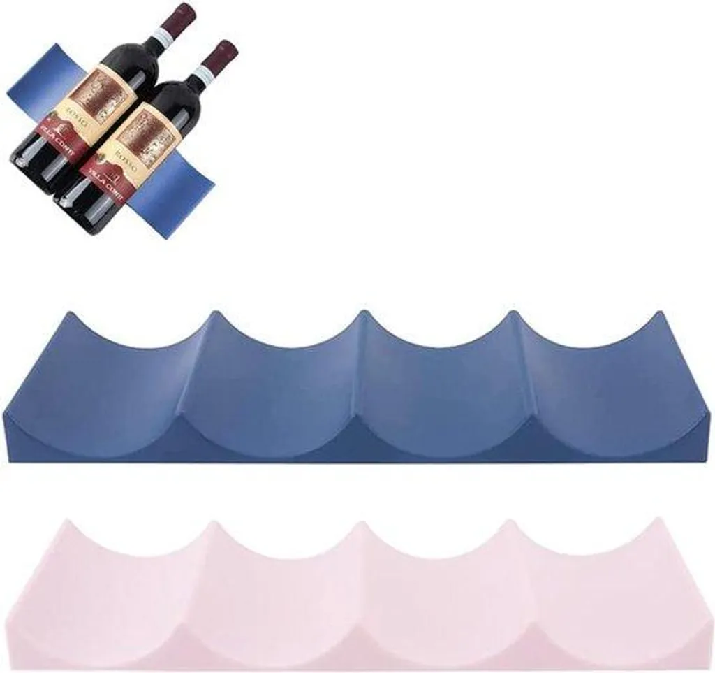 Porte-bouteilles robuste bleu rouge style européen grande capacité