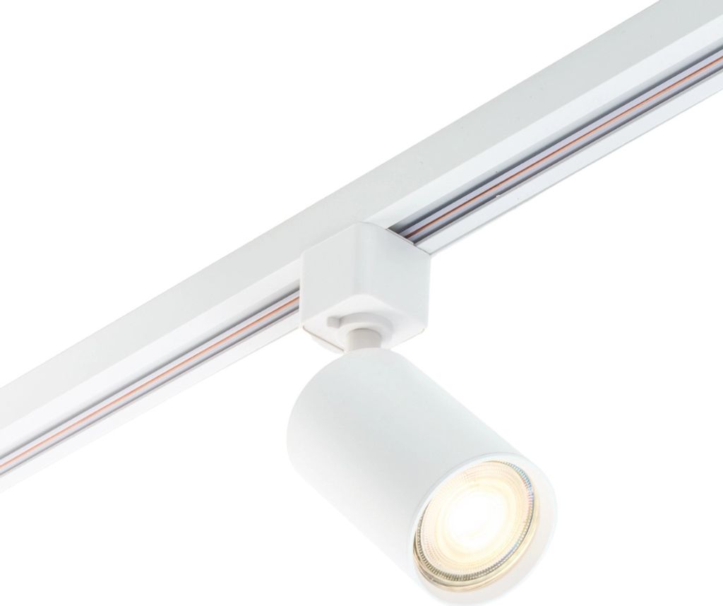Qub Schienenstrahler - Focus III - LED GU10 - Weiß - für 1-Phasen Schienensystem