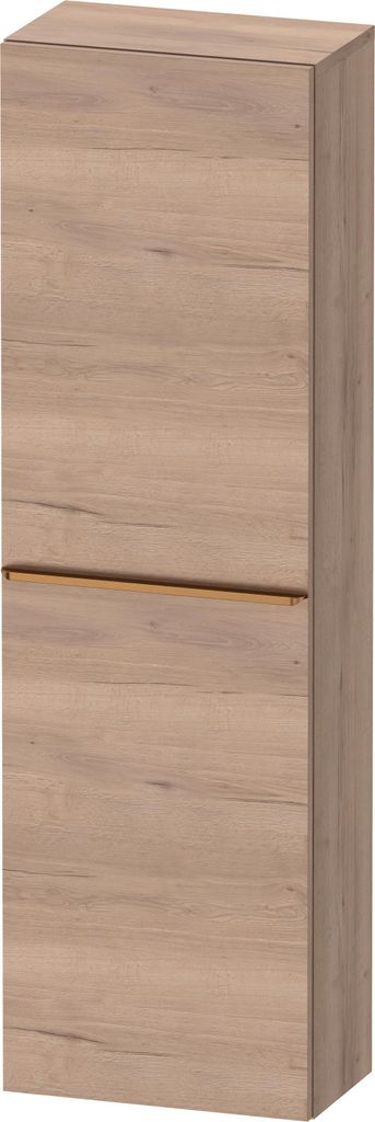 Duravit D-Neo Halbhochschrank, 400x1320x240mm, eine Tür, Türanschlag Links, 4 Glasfachböden, Griff Bronze gebürstet, DE1318L04550000