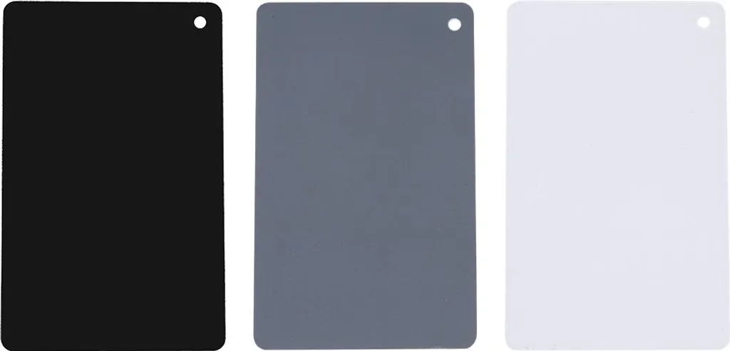 Kit Esposizione Fotografia 3 in 1 - Grigio 18% / Bianco / Nero