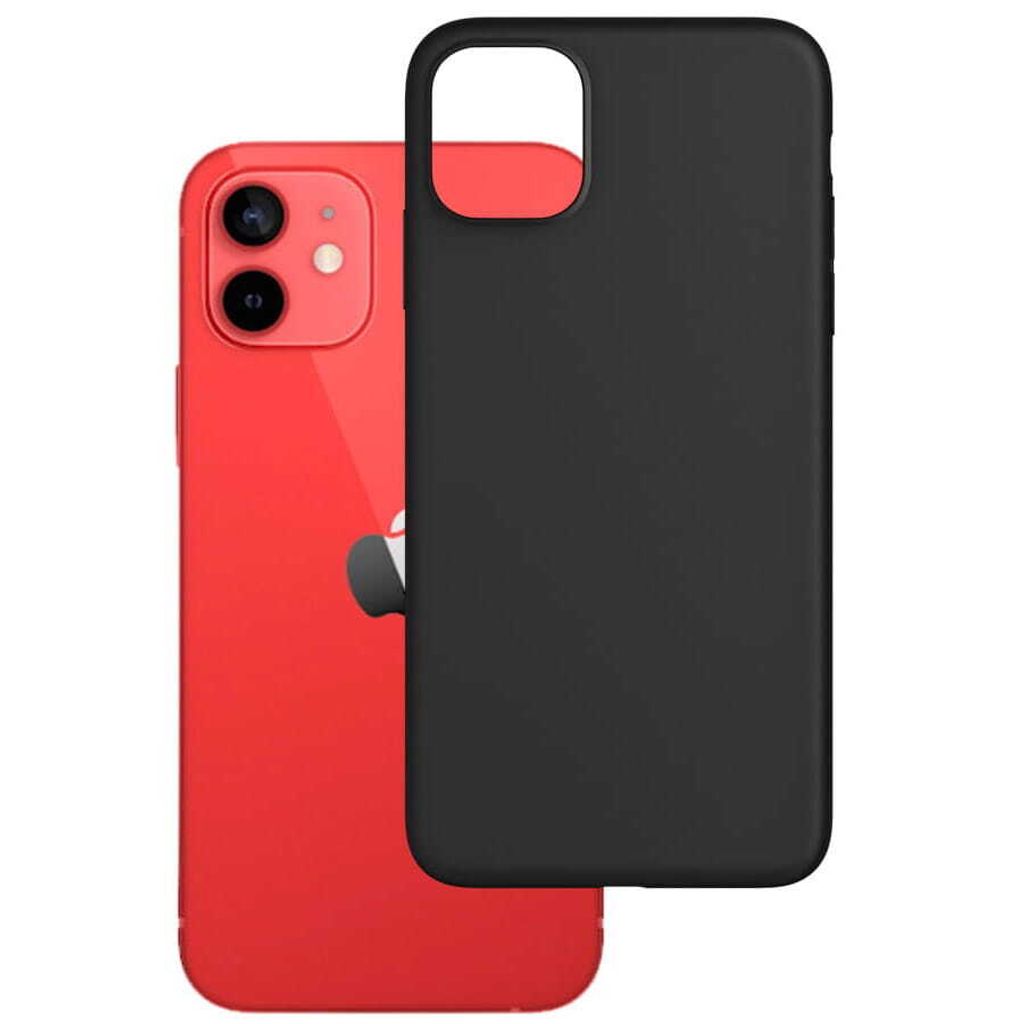 3Mk Clear Handyhlle fr iPhone 12/ 12 Pro, Schwarz