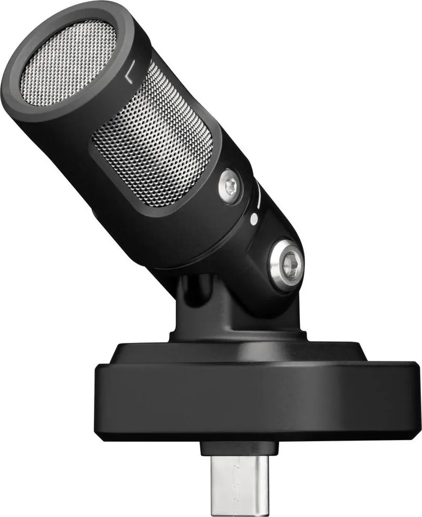Microphone Shure MV88 USB-C avec condensateur stéréo et sortie casque