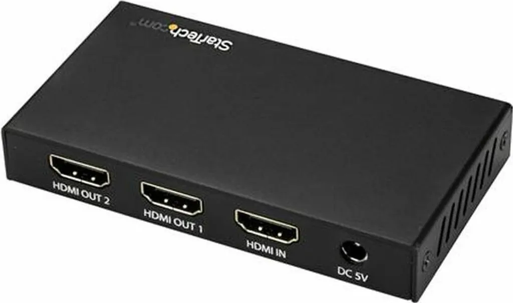 Splitter HDMI StarTech ST122HD202 Noir - Répartiteur Vidéo 2 Ports 4K