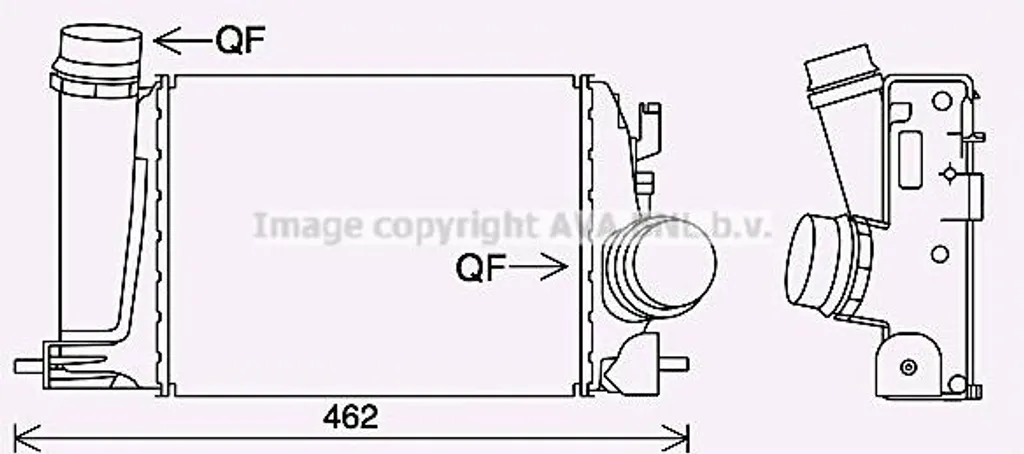 Intercooler AVA DN4451 en Aluminium Renforcé compatible OE 144614EJ0A