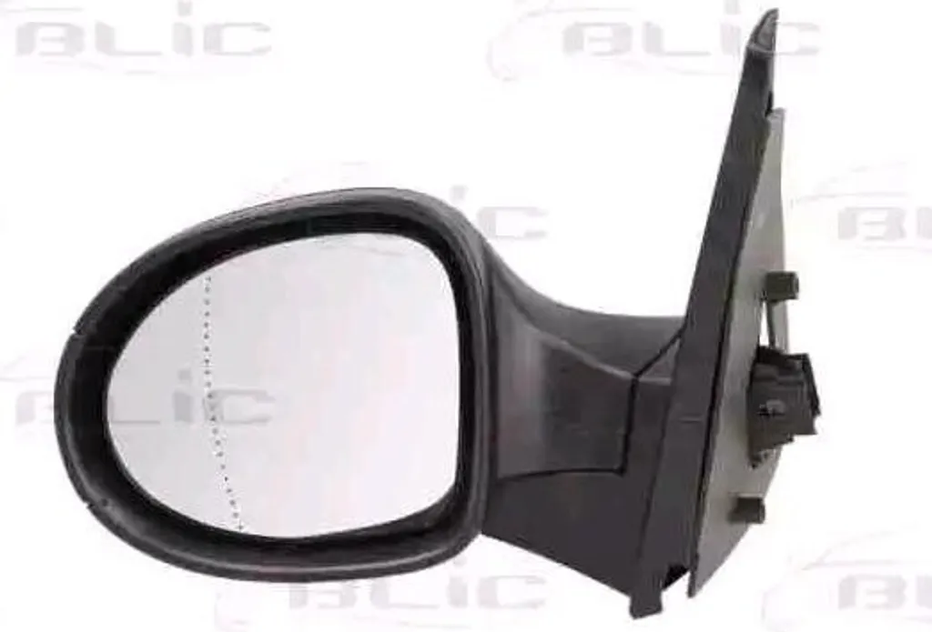 Rétroviseur gauche réglable 7701070381 pour Renault Thalia II, Noir mat