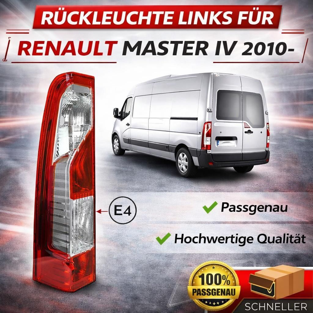 Rückleuchte Heckleuchte Rücklicht Links Für Renault Master IV 2010 - | E4 | OEM-Qualität