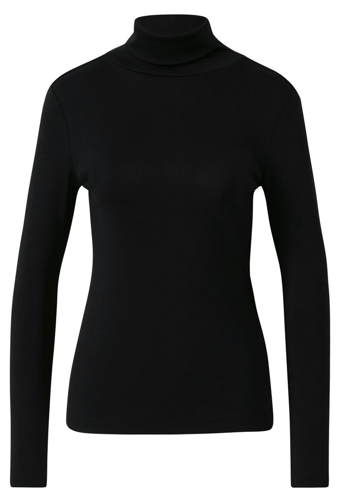 s.Oliver Rollkragenpullover für Herren Slim Fit aus weicher Jersey-Rippware