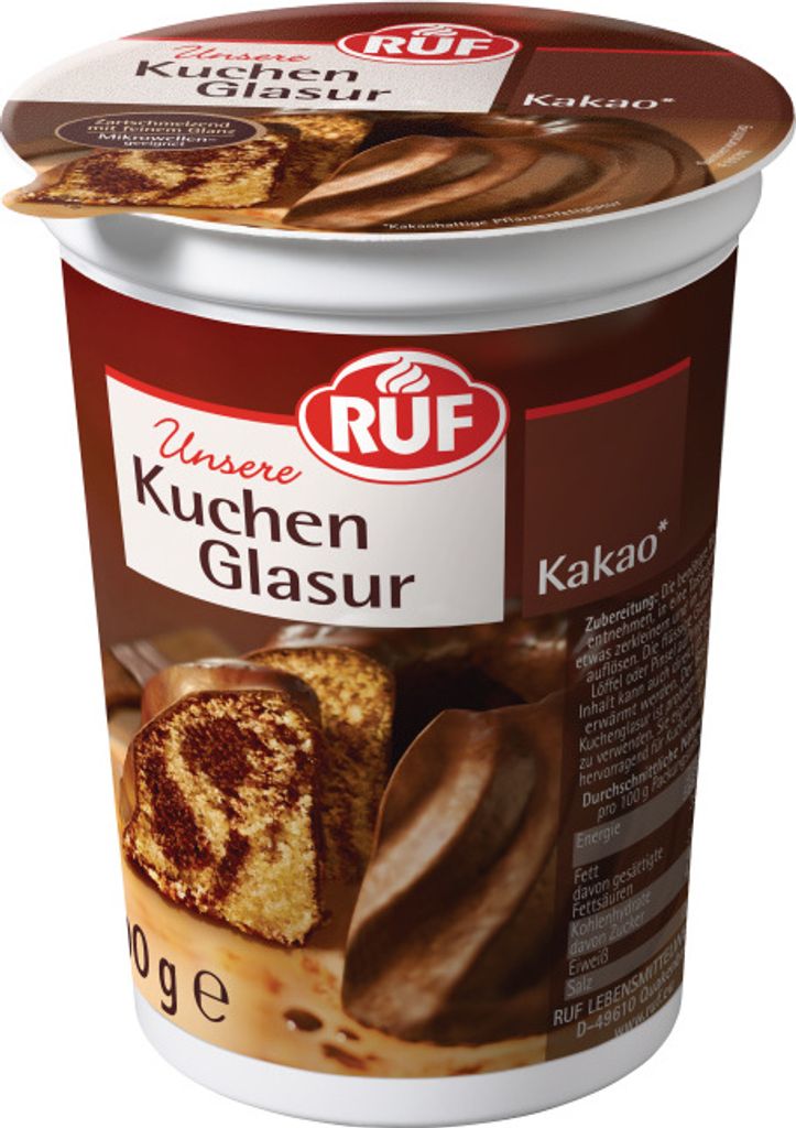 RUF Glasur Kakao 500 g Produktbild 