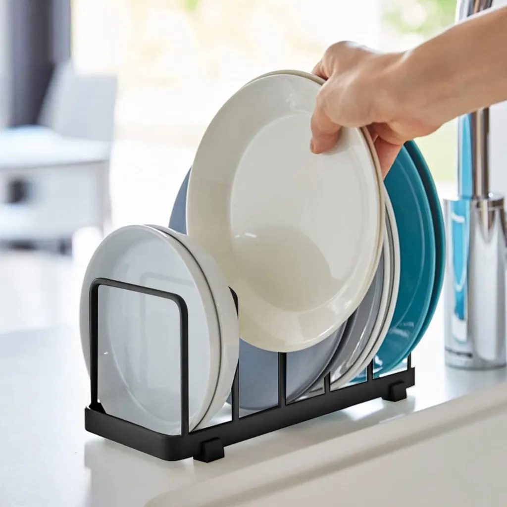 Porte-assiettes vertical pour optimiser le rangement des placards - 2