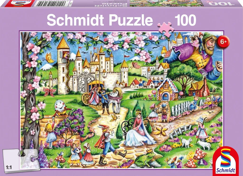 Schmidt Spiele 56160 Puzzle Enfants Monde des Contes de Fées 100 Pièces