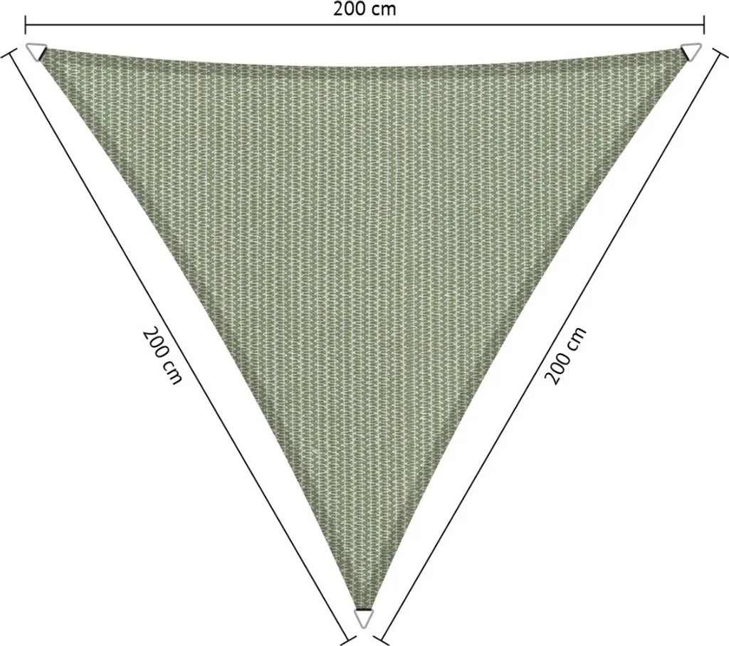 Shadow Comfort 2x2x2m Tenda Vela HDPE 250g/m² Moonstone Green
