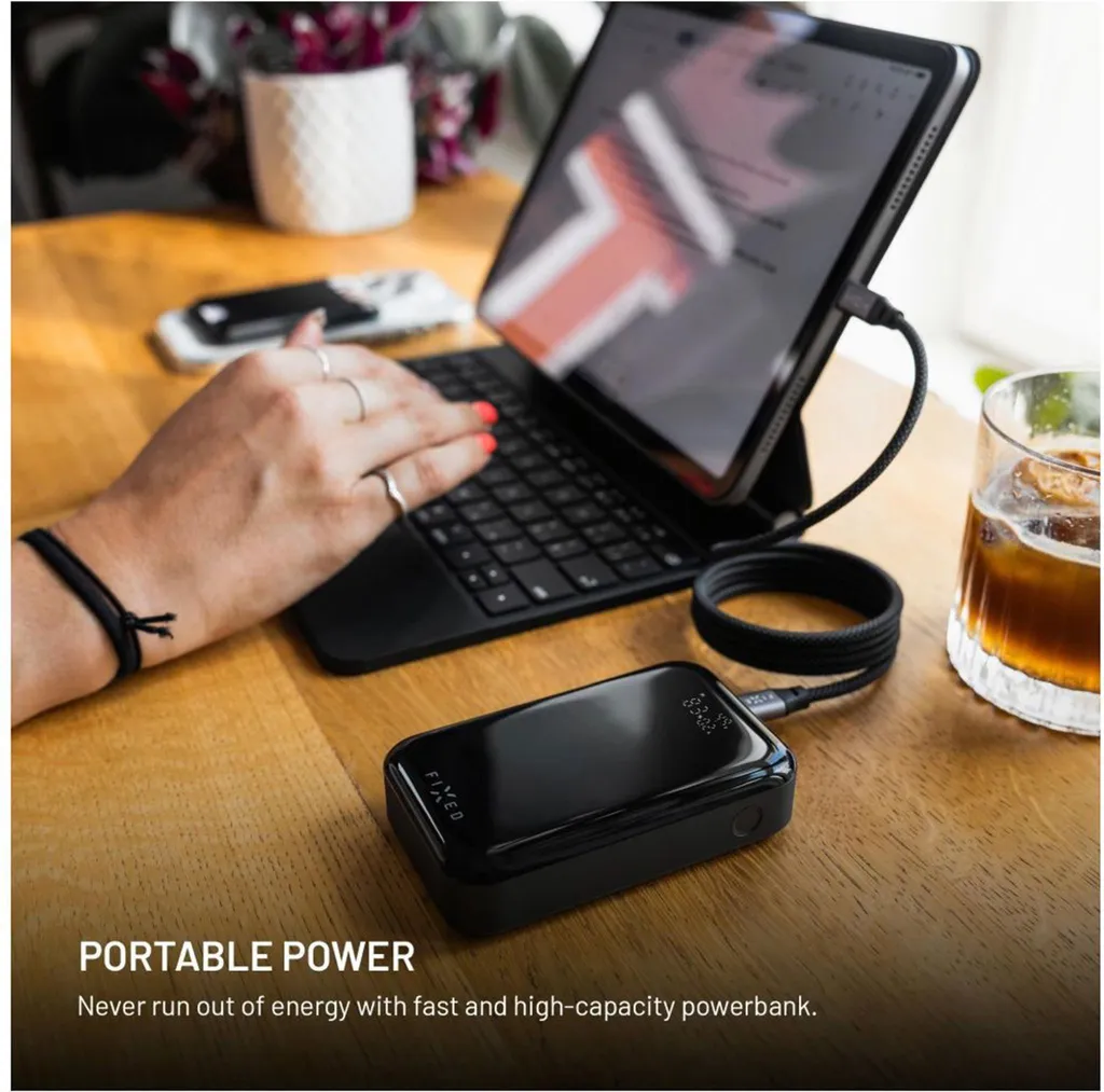 Batterie Portable 30W FIXED Zen 10 Pro 10.000mAh avec Affichage LCD Noir