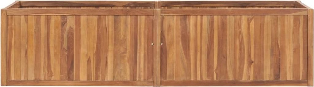 Letto rialzato da giardino 200 x 50 x 50 cm in teak Immagine del prodotto 