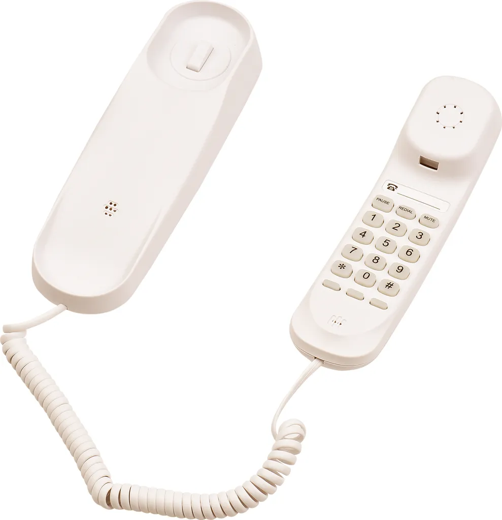 Mini Telefono Fisso con Cavo Parete/Tavolo: Muto e Redial per Ufficio
