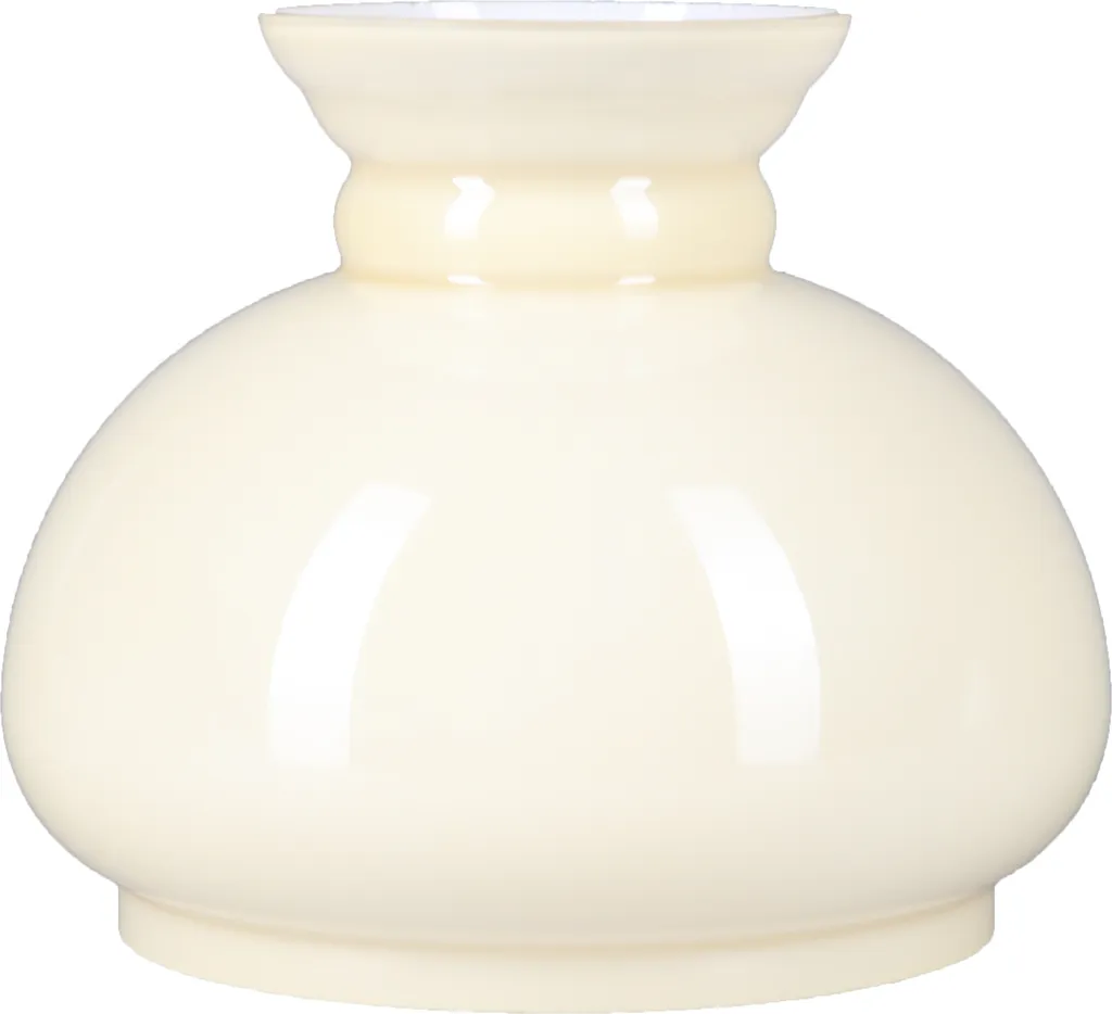 Verre de lampe à pétrole Ø 120mm beige pour éclairage vintage ancien