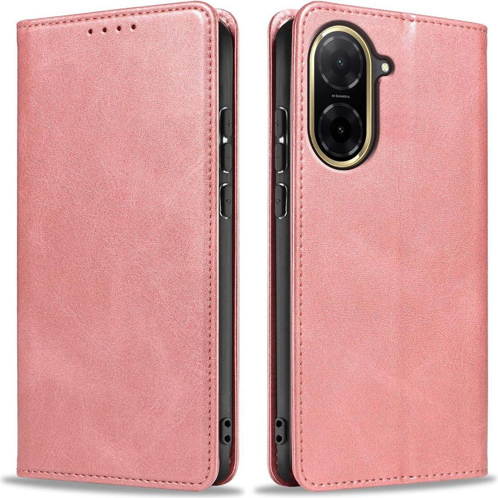 Handyhülle für Xiaomi Redmi A5 Kunstleder Flip Cover Hülle Handytasche Case Kartenfach Farbe: Rosa