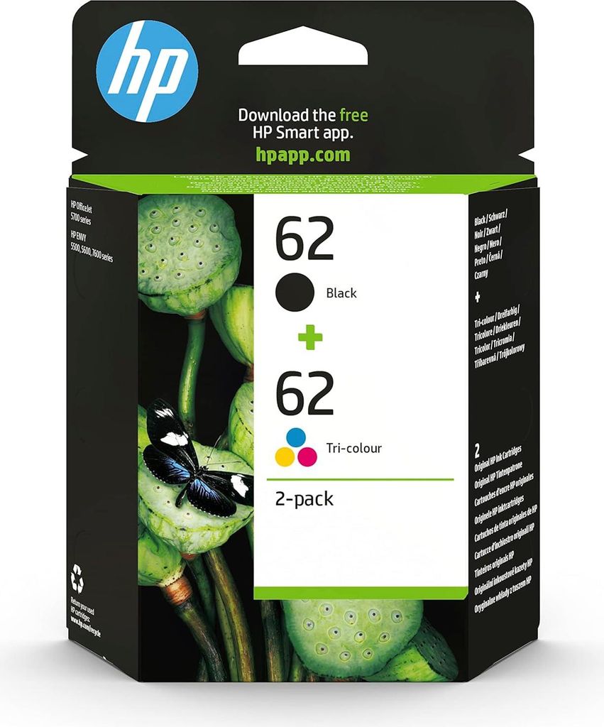 HP 62 podwójny zestaw z oryginalnymi Zdjęcie produktu 