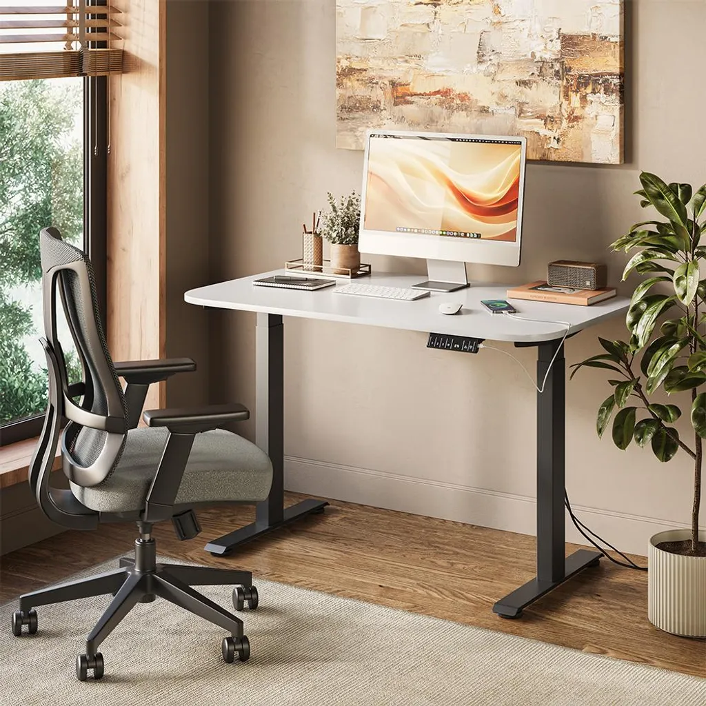Bureau assis-debout électrique 120x70cm Vicco Elevate 2 moteurs Noir