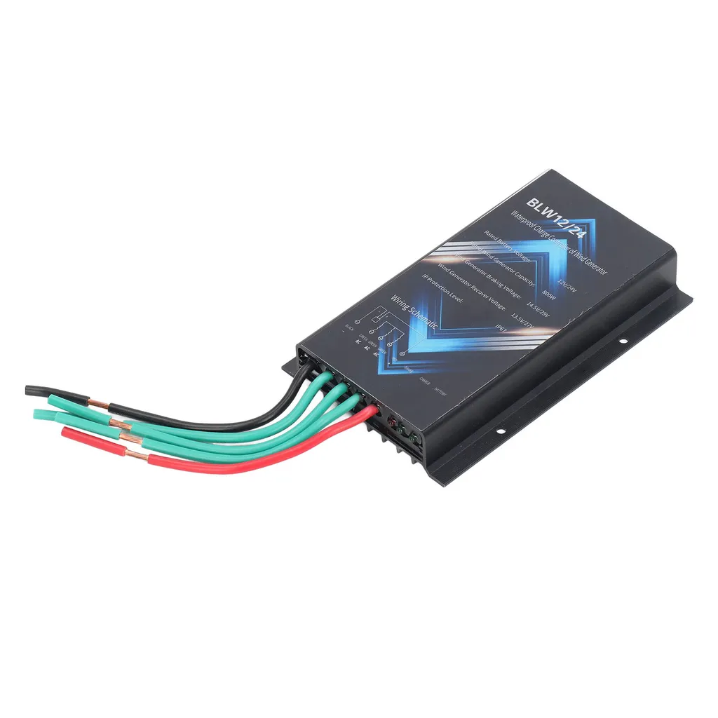 Régulateur d'éolienne 800W anti-surcharge pour batterie 12V 24V