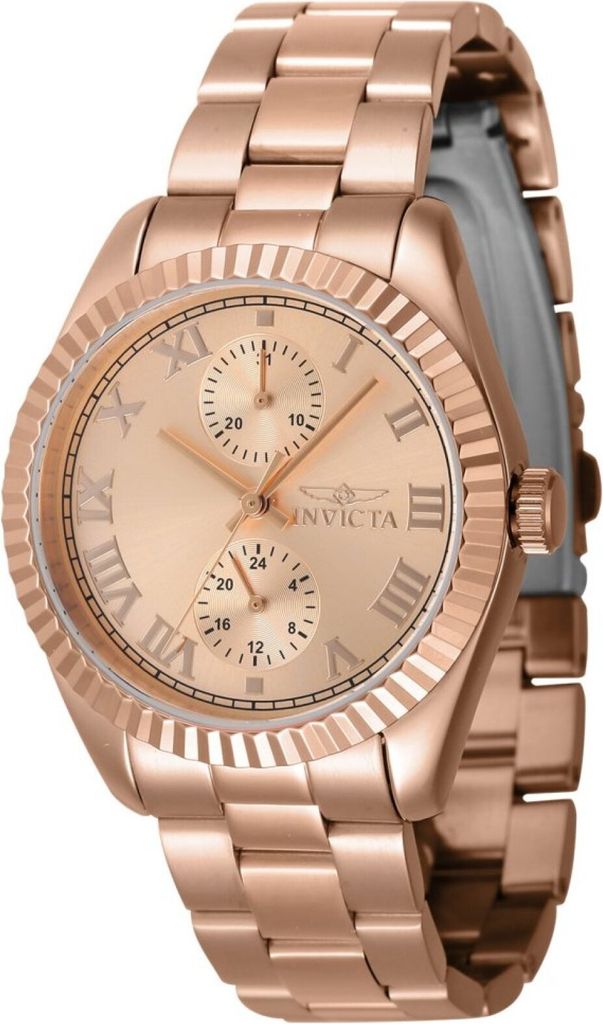 Invicta Specialty 47447 Damenarmbanduhr - Quartz Uhrwerk - Edelstahl mit roségoldenem Zifferblatt - 36 mm