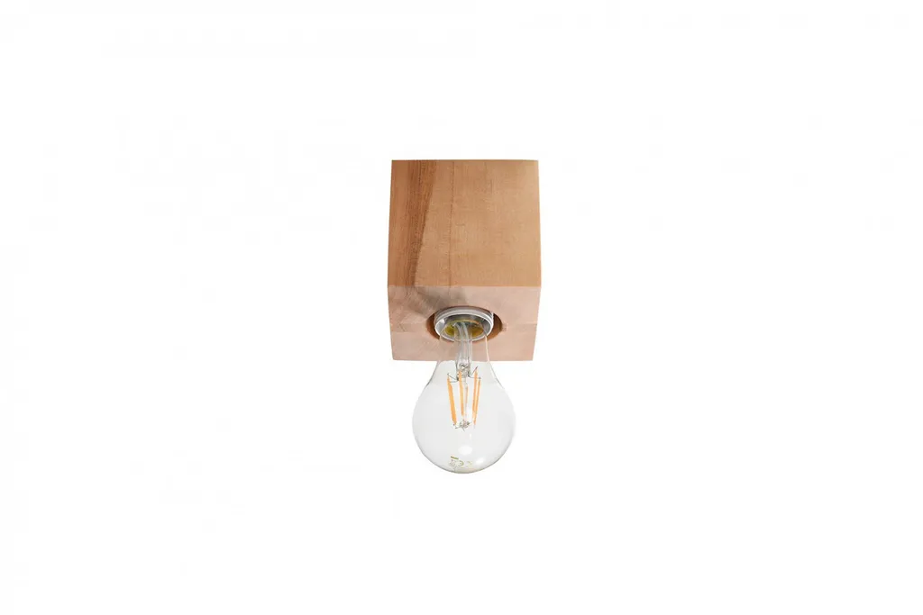 Luminaire de plafond ARIZ bois pour couloir et salon design E27 15W