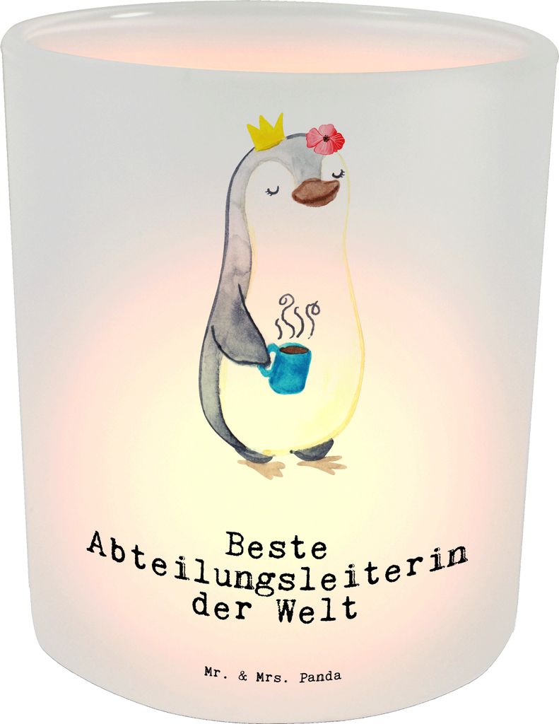 Mr. & Mrs. Panda Glas Windlicht Pinguin Beste Produktbild 