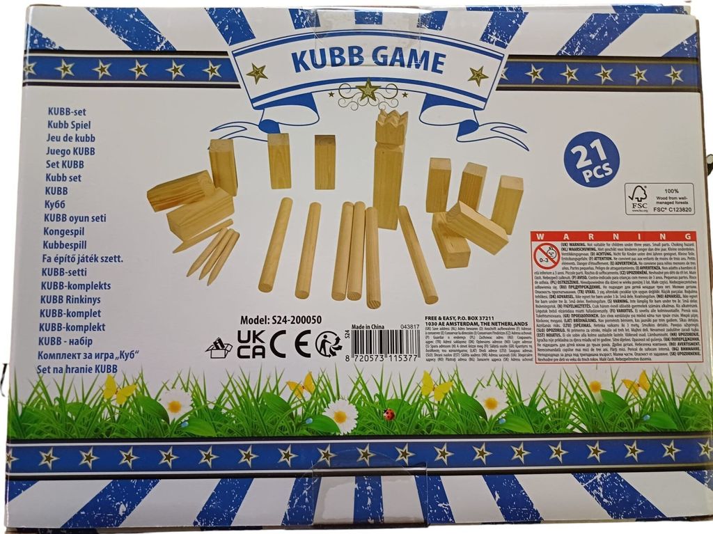 Outdoor Games Outdoor-Spiele Kubb-Spiel - Holz - 21-teilig Produktbild 3