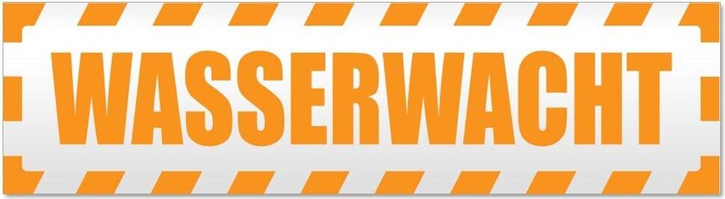 Kiwistar - Autoaufkleber - Orange - 20 x 5,3 cm - Wasserwacht gestreift - Hinweis Aufkleber Sticker für Auto, Kfz, Fahrrad, PKW, LKW