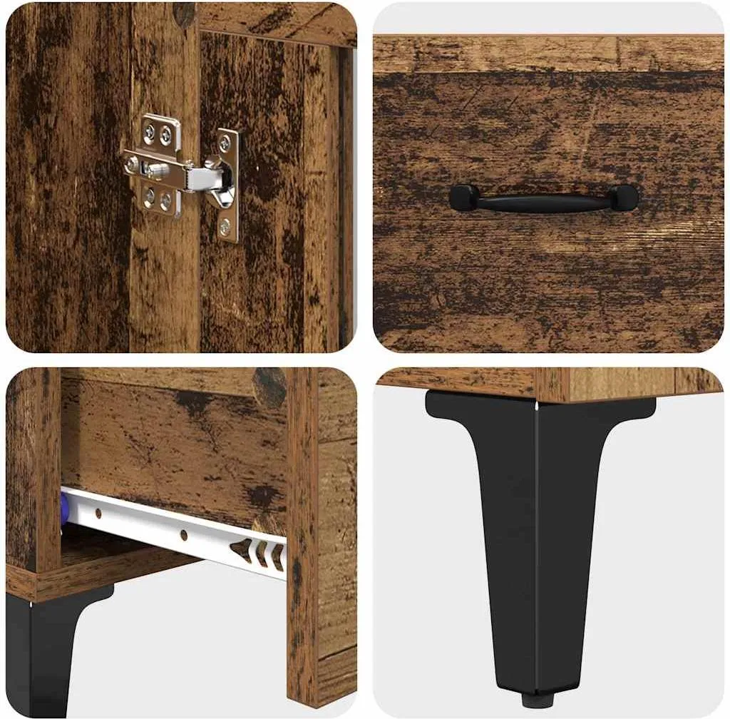 Occasione Credenza Industrial Legno e Ferro 70x31x115 cm - Saldi - 9