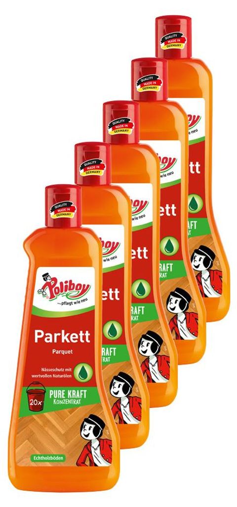 Poliboy Parkett Pflege Konzentrat 5er Set - 2,5L, Inhalt Produktbild 