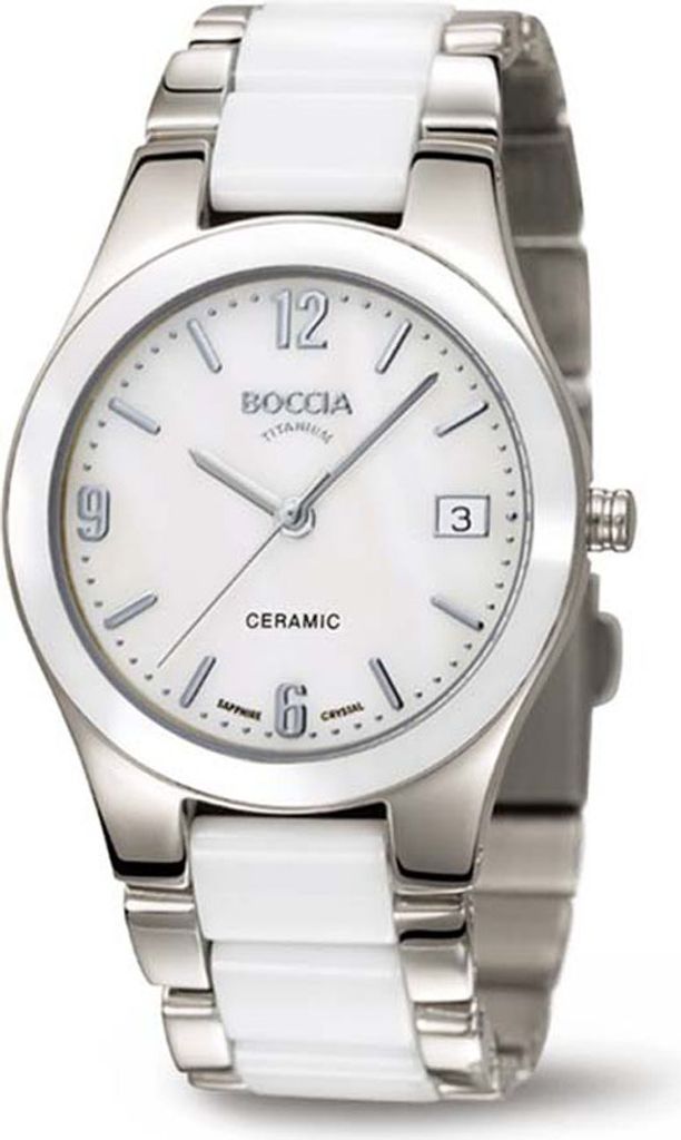 Boccia Uhr - Damen Titan Keramikuhr mit Saphirglas - 3189-01