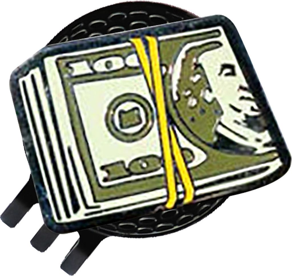 America Cash Golfballmarker, magnetischer Golfhut-Clip, für Männer und Frauen, Golferhüte, Hosen, Taschen, Visiere, Gürtel, Metallclip, Golfzub...