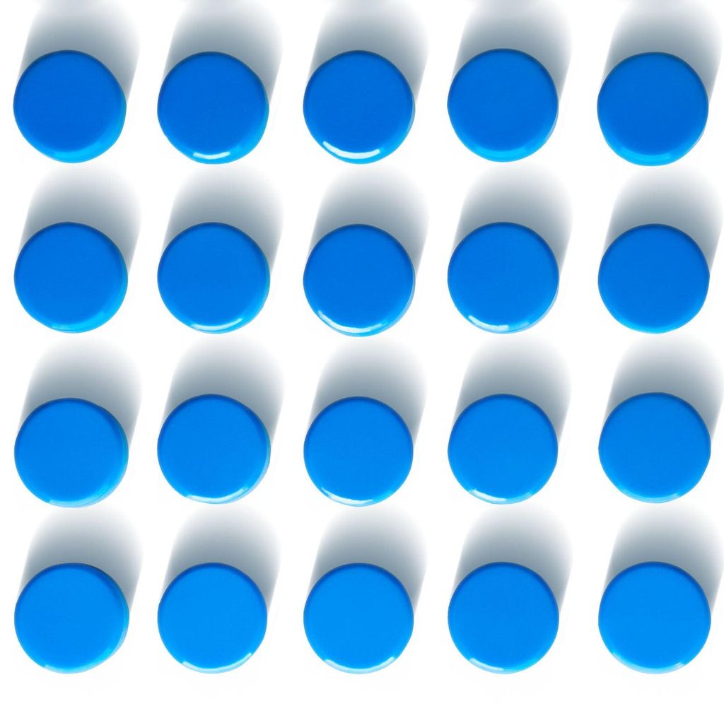 Magnete für Magnettafeln, 20 Kühlschrankmagnete, kleine, aber starke Magnete, runde Mini-Whiteboard-Magnete für Pinnwände, Magnetwände, Büro ...