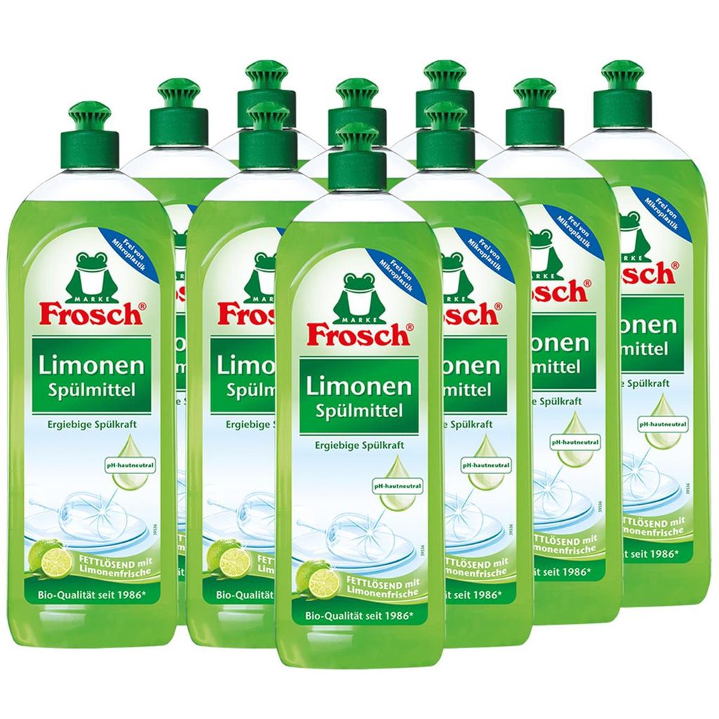 10x Frosch Spülmittel 750 ml mit fettlösenden Produktbild 
