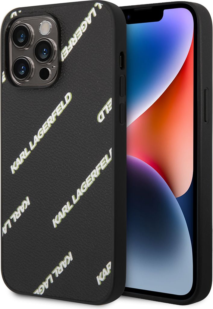 Karl Lagerfeld iPhone 14 Pro Max Back cover case - Logomania - Black