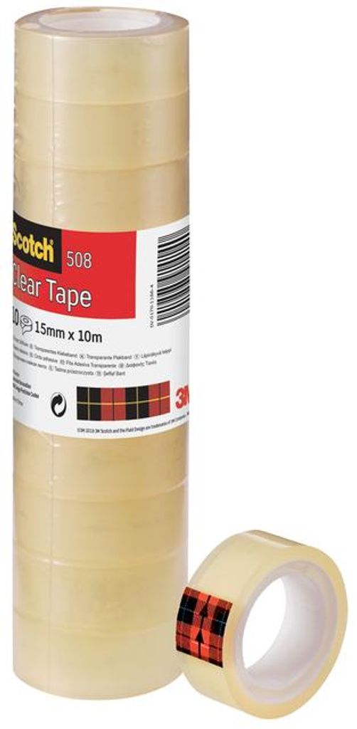 Scotch 508-1510, 10 m, Priehľadná, 15 mm, 10 kusov Obrázok produktu 