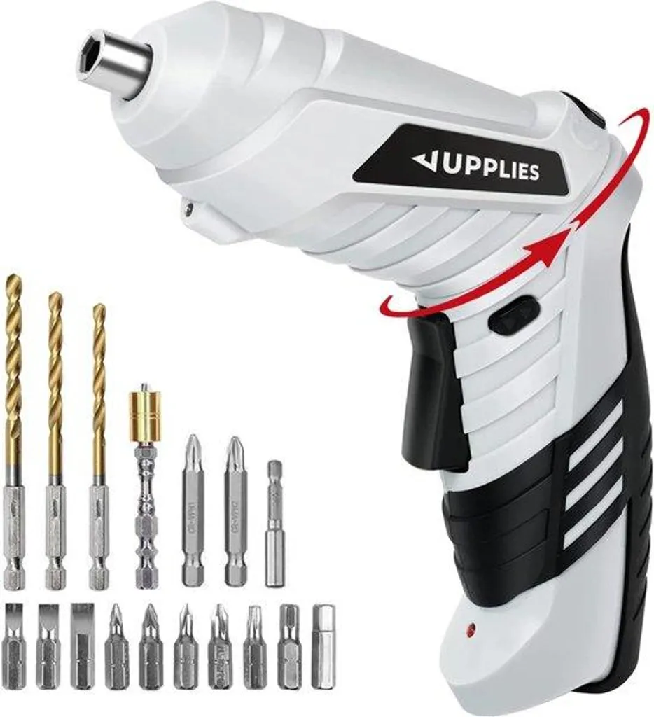 Visseuse sans fil LED pour bricoler facilement avec 16 accessoires