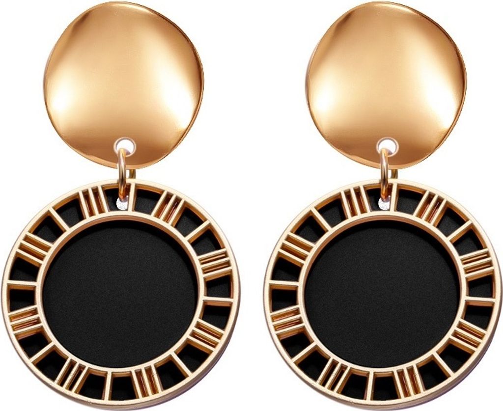 Xiomara Ohrringe - Trendiger Schmuck in Golden und Schwarz KP27562