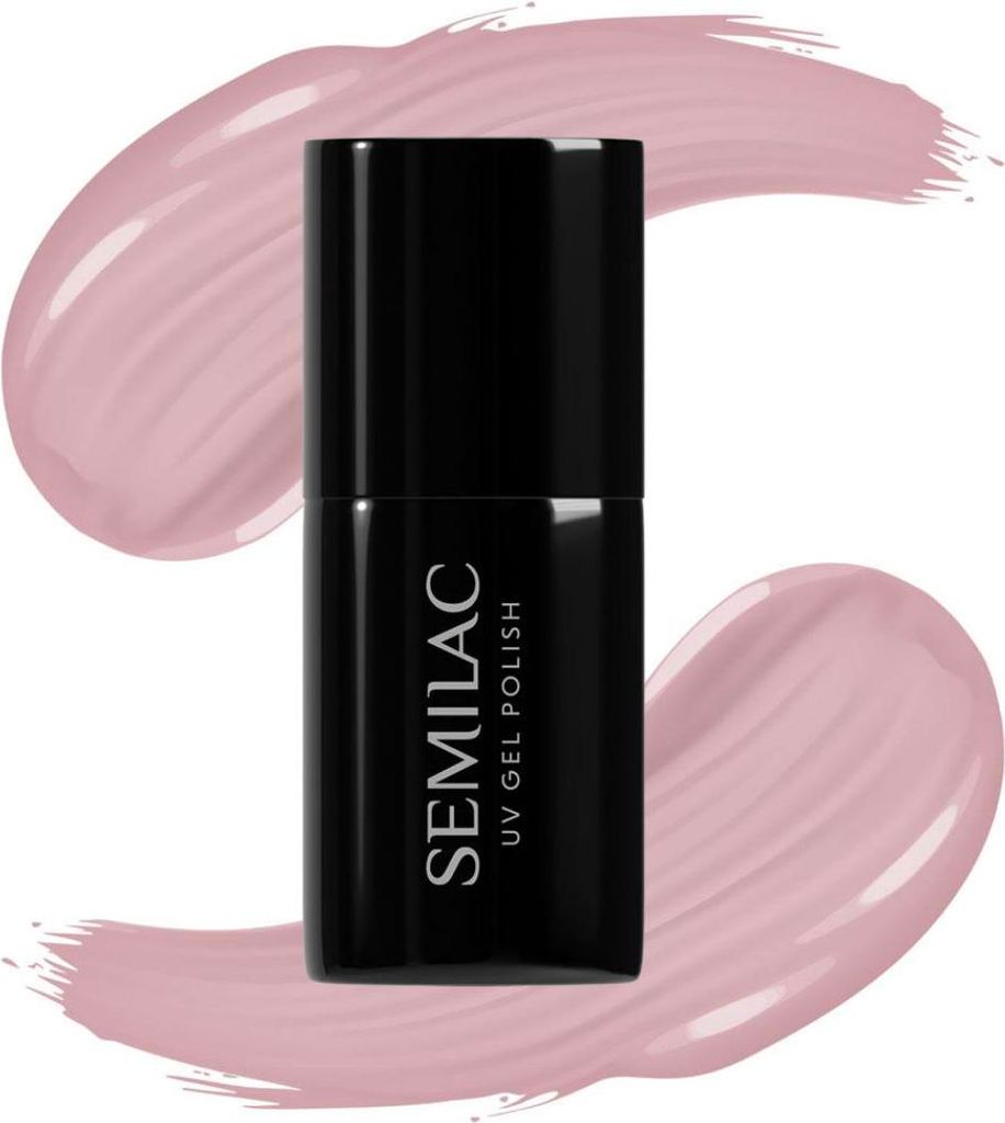 Semilac | Hybrid Nagellack - Rosé Beige - 7ml - Klassisches Nude - Volle Deckkraft & Bis zu 3 Wochen Halt