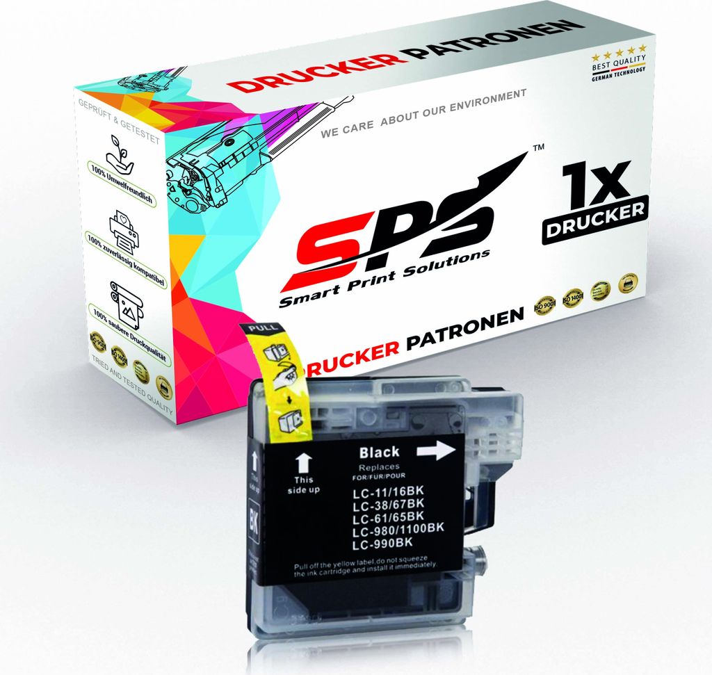 LC-1000BK Tintenpatrone Kompatibel für Brother MFC-660 CN | 1x Schwarz