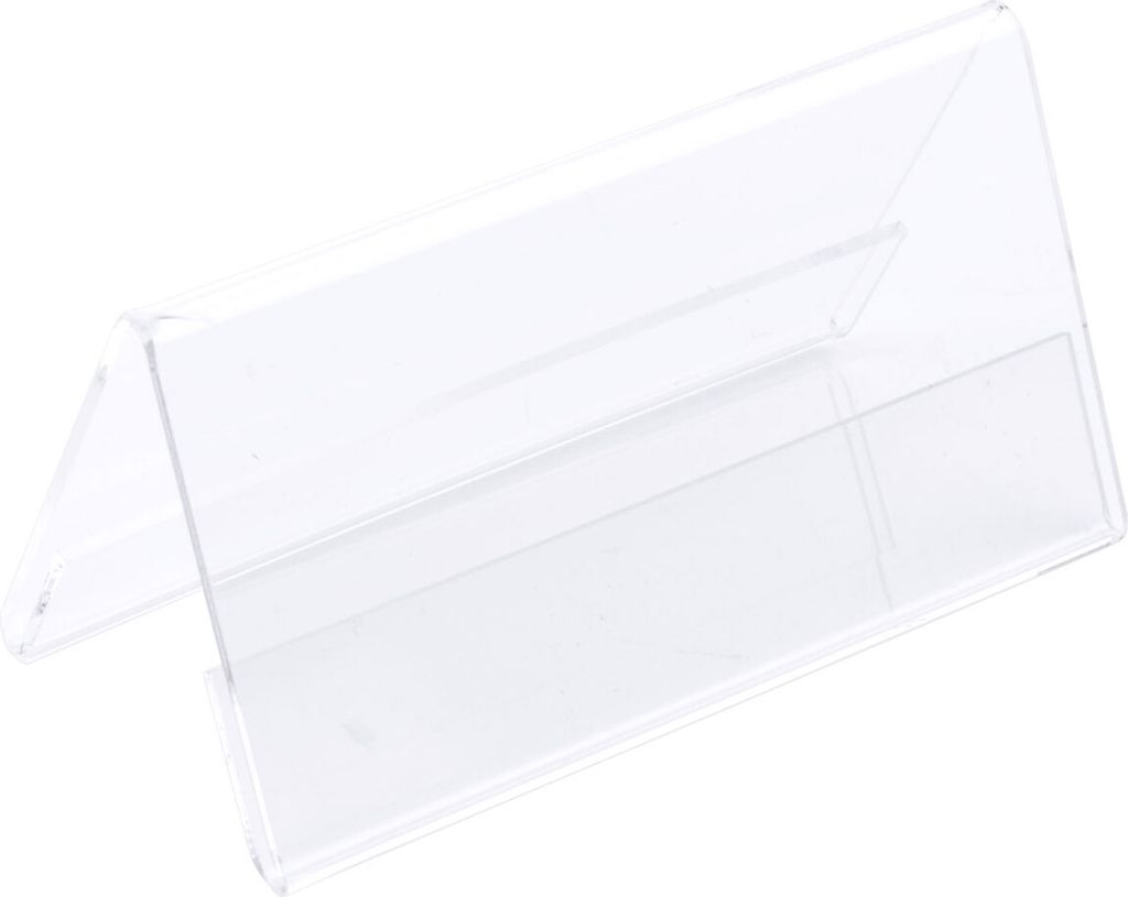 Tischaufsteller, Aufsteller, klein, aus Acryl, für Einschubkarte 10 x 5 cm : Aufsteller Variante: Aufsteller