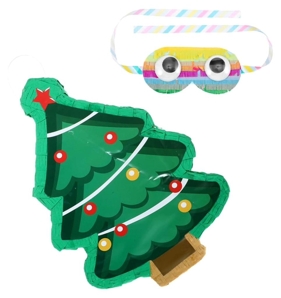 Weihnachtsbaum Piñata mit festlichem Motiv für Partys und als Fotorequisite