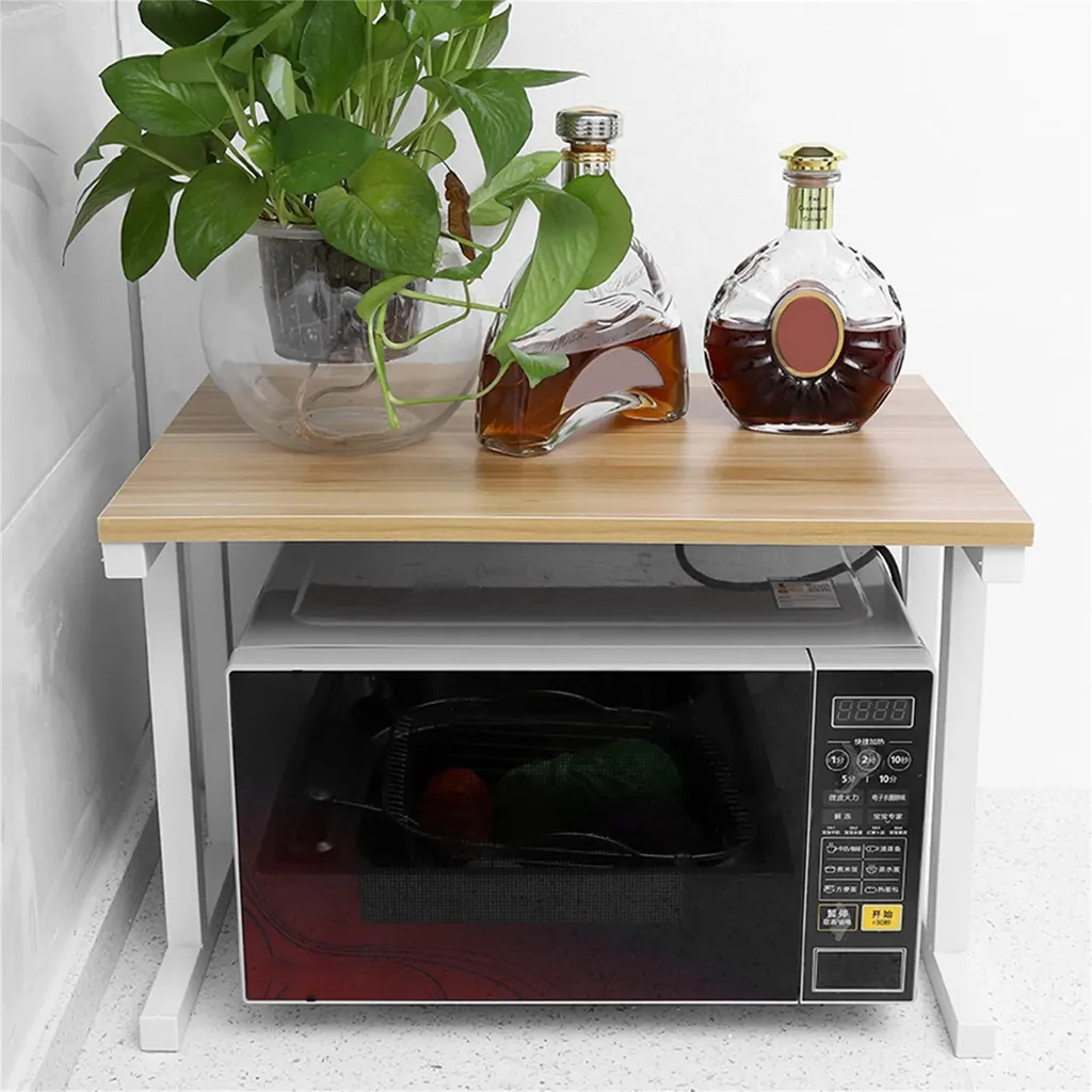 Rangement Micro-ondes pour Plan de Travail - Étagère Rotative 360° - 4