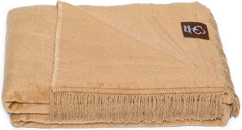 UMIPLED | Kuscheldecke, Sofaüberwurf Decke, Dicke Sofadecke, Couchdecke, Flauschige, Wohndecke für Couch, 150x200cm, 430 g/m2 - Beige