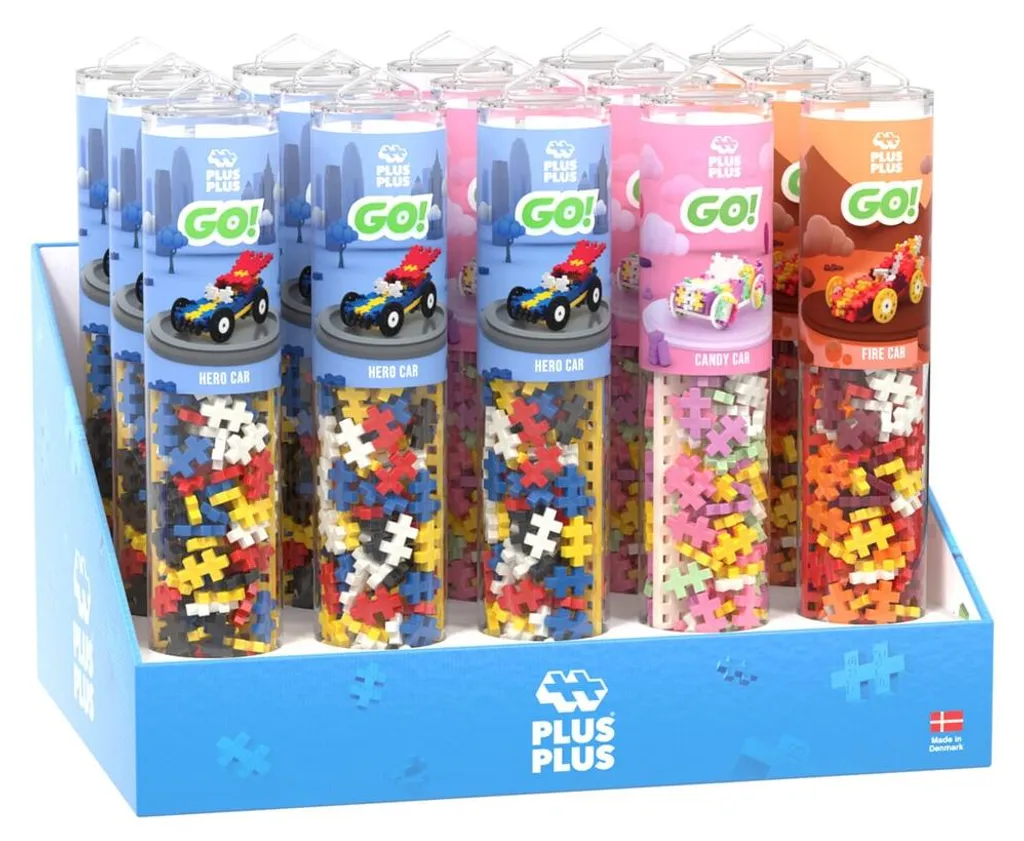 Jeu d'occupation enfant voyage Plus-Plus Tube voiture colorée 15 pièces