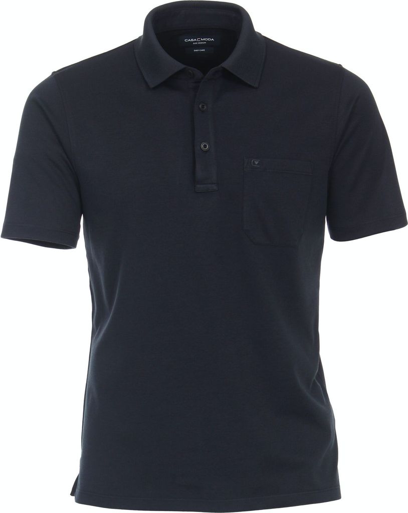 Casa Moda Poloshirt kurzarm dunkelblau Piqué