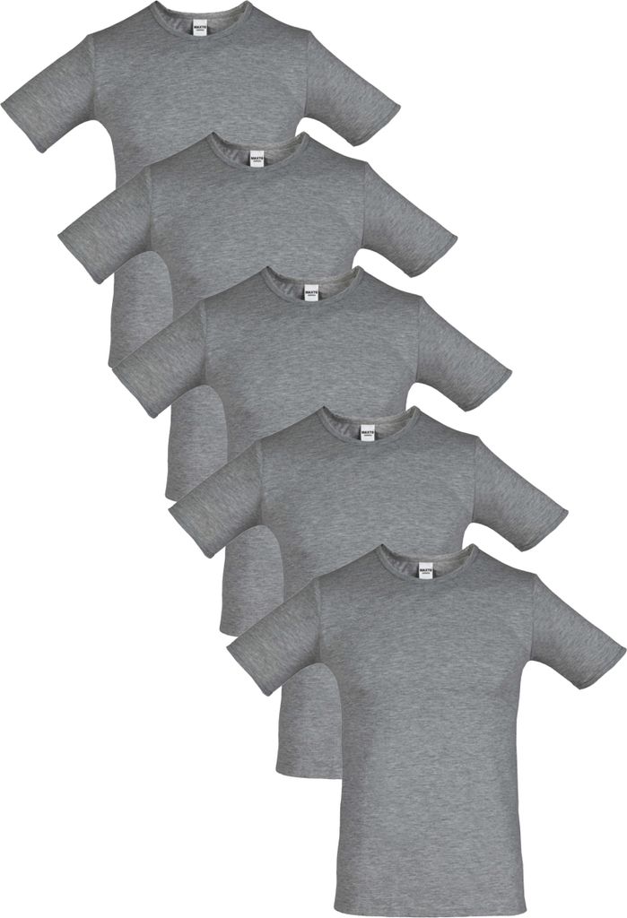 BASIC MAX T-Shirt Men 5er Pack Grau L Maxte