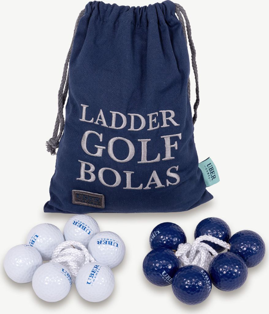Ubergames – Profi und Offizielle Ladder Golf Bolas – hart – 3 Marineblau und 3 Weiß