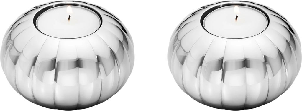 Georg Jensen BERNADOTTE TEALIGHT STAINLESS STEEL MIRROR 2 PCS 10020489