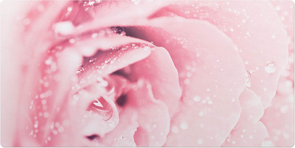 Blume Mit Tropfen– Schreibtischunterlage – Schreibtisch Tischunterlage – 120x60 cm – Unterlage Groß Schreibtischmatte